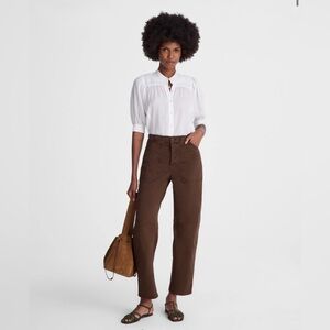 Madewell The Darted Barrel-Leg Utility Pant in Roasted Chicory, size 29
